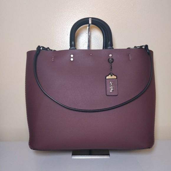 Sold -- Coach 1941 Rogue Tote 26886 Bordeaux - Picture 2 of 8
